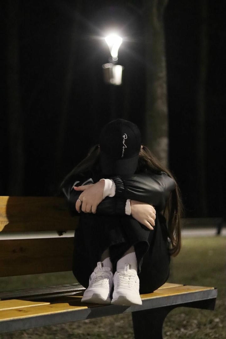 Alone Sad Girl DP Cartoon
