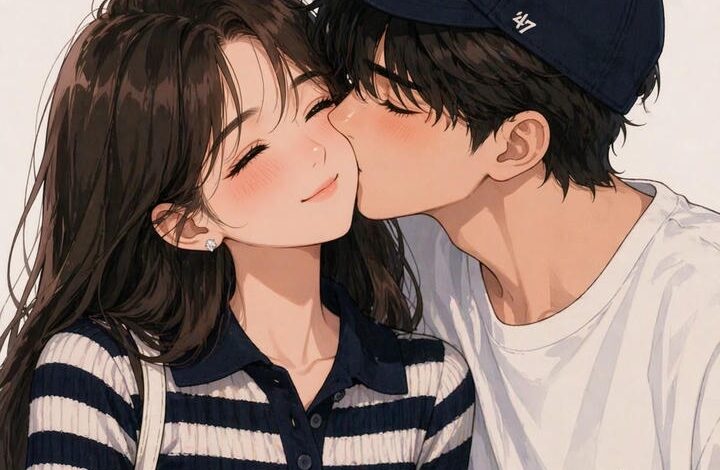 Animated Couple DP Cartoon Boy and Girl