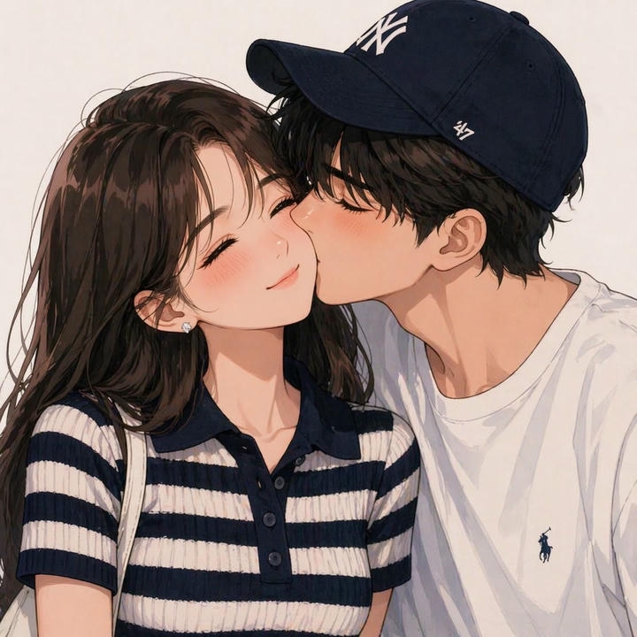 Animated Couple DP Cartoon Boy and Girl