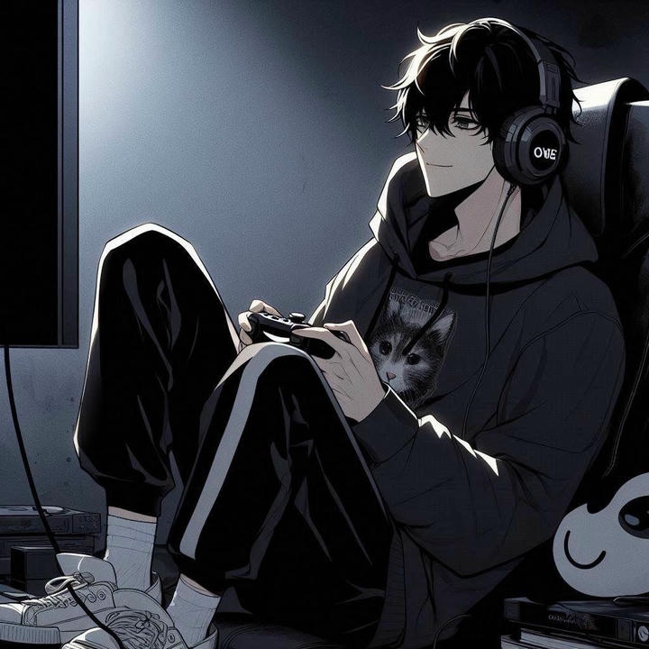 Anime Boy Dp Black