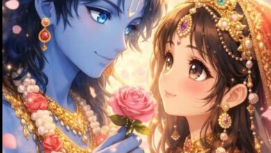 Beautiful Radha Krishna couple hd dp