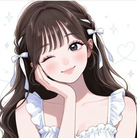 Black Cute Anime Girl DP for Instagram