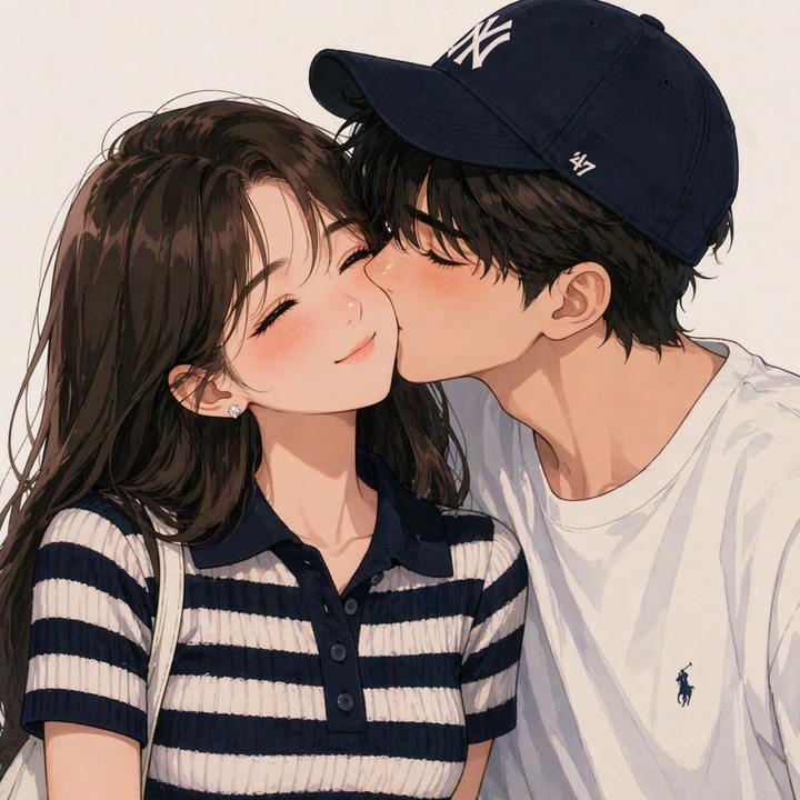 Cartoon Couple Dp for Instagram
