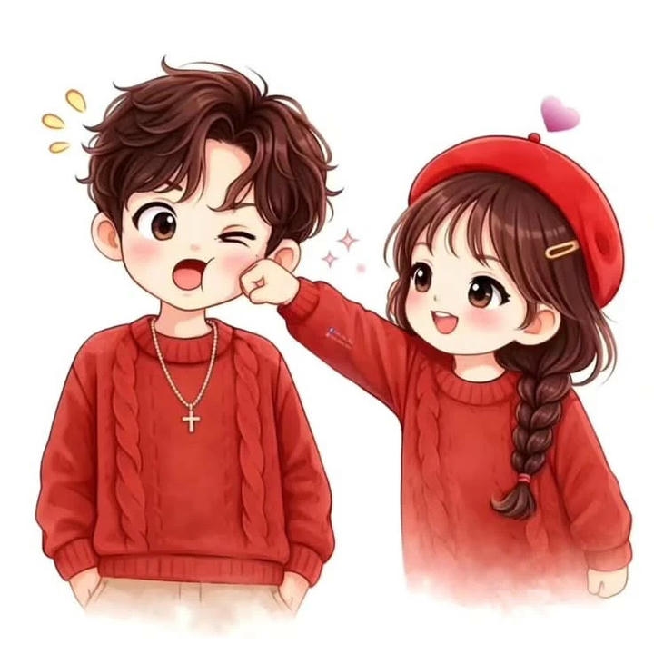 Cartoon Couple Matching Dp Instagram