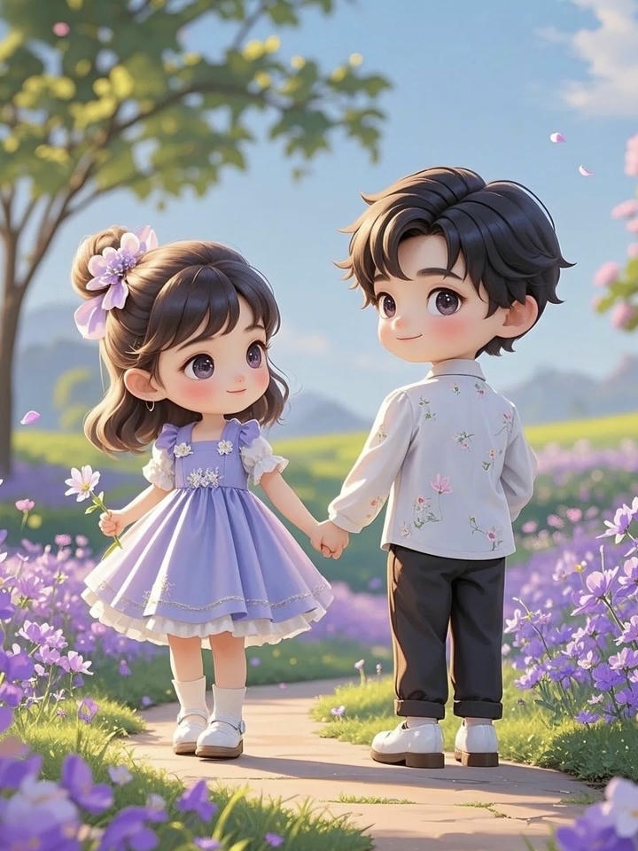 Chibi Cute Couple Cartoon DP Images