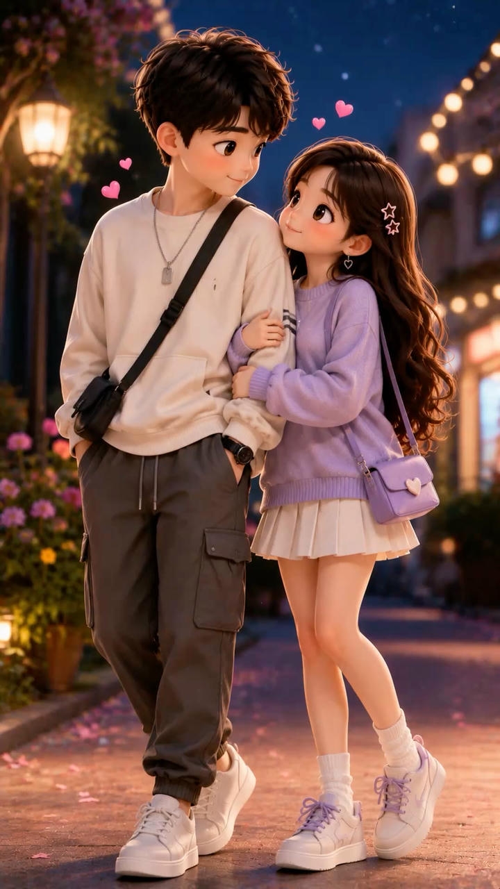 Chibi Cute Couple Cartoon DP Pic