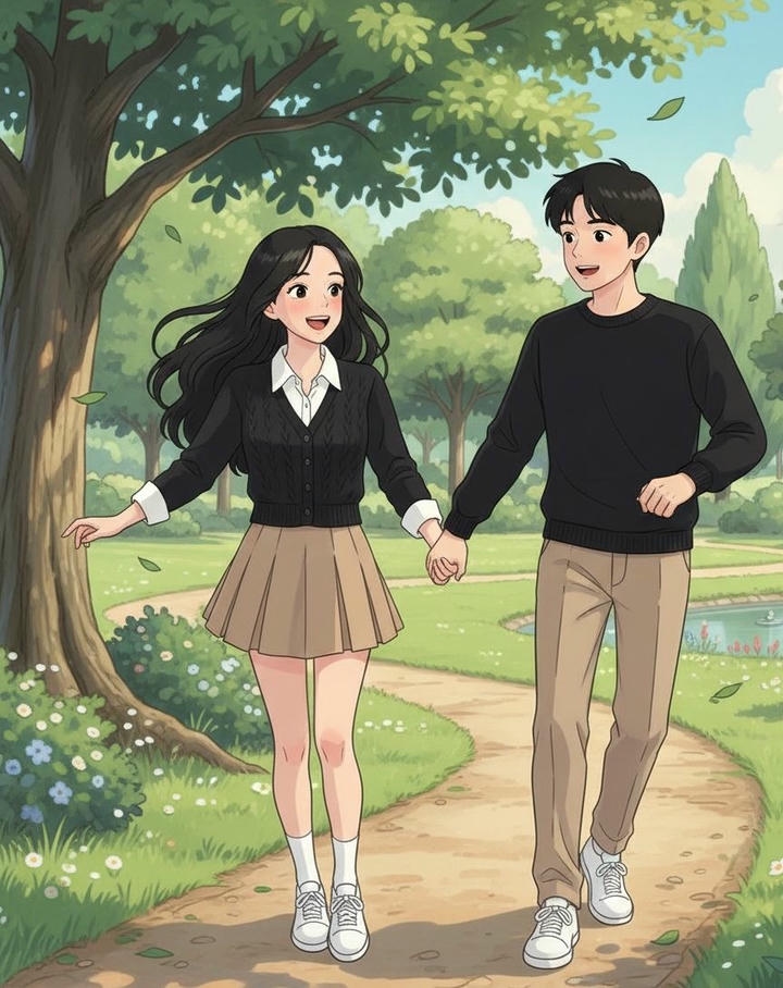 Couple Cartoon DP Boy and Girl