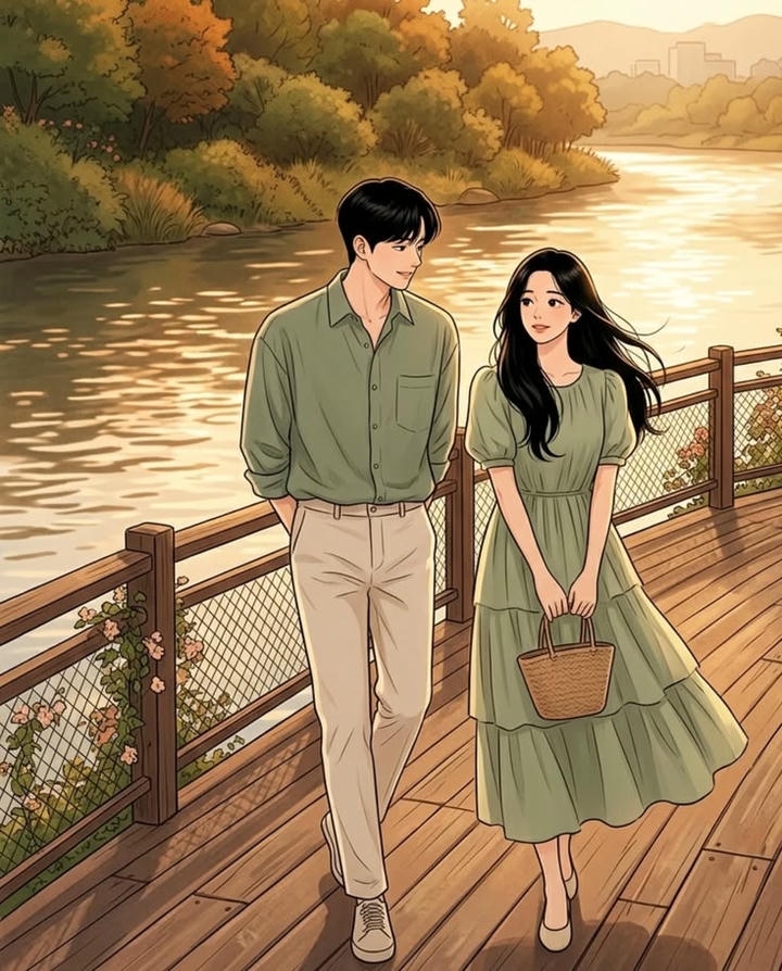 Couple DP Cartoon Boy and Girl