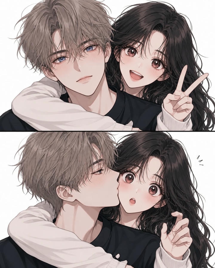 Cute Anime Couple DP for Instagram