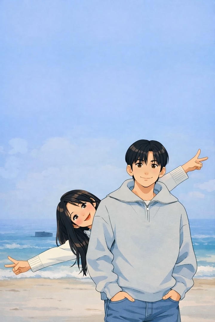 Cute Couple DP Cartoon Boy and Girl
