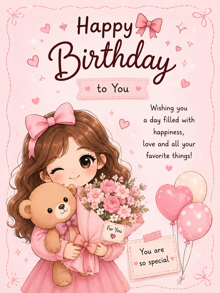 Cute Happy Birthday Wish Image