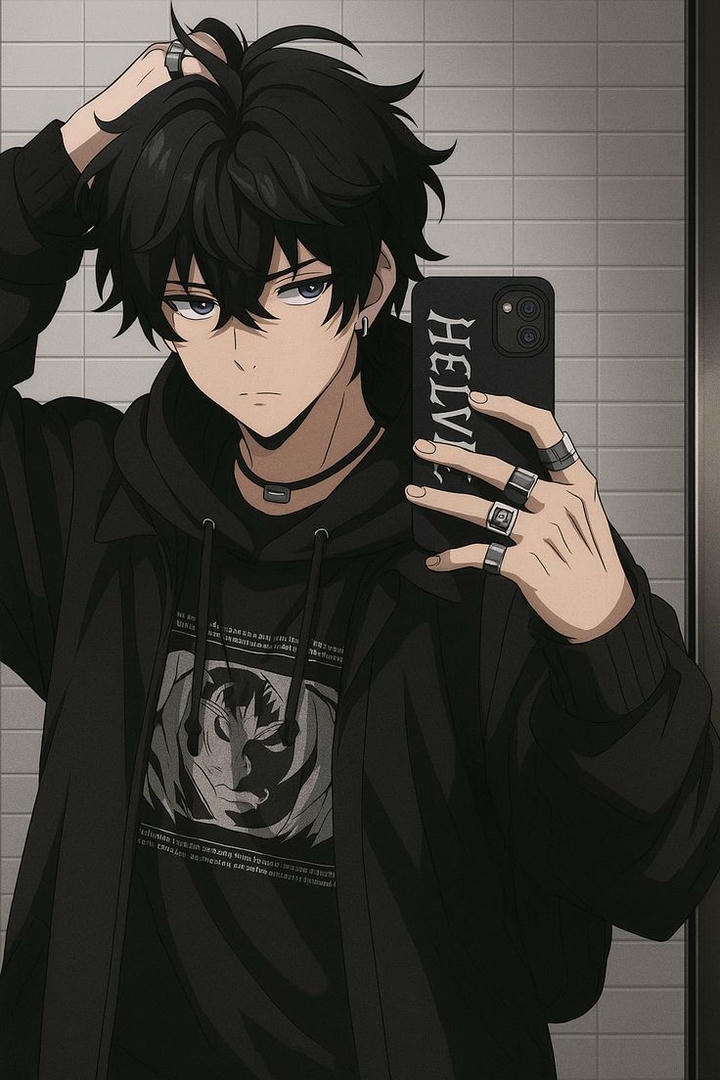 Dark Anime Boy DP for Instagram
