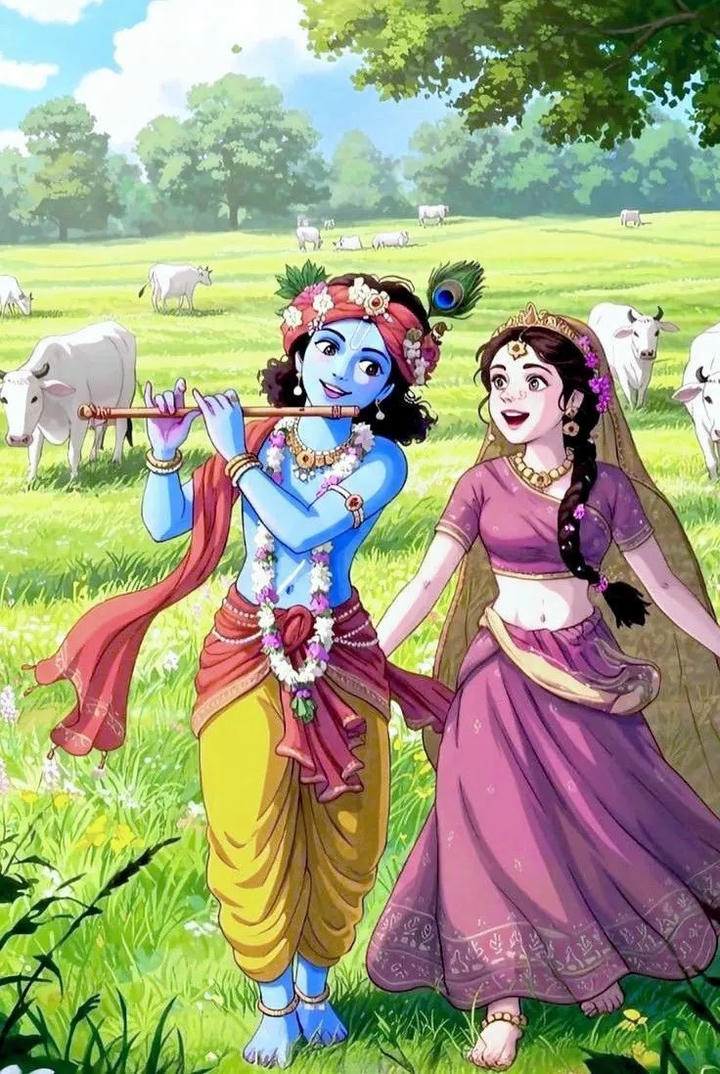 Divine Radha Krishna love wallpaper hd