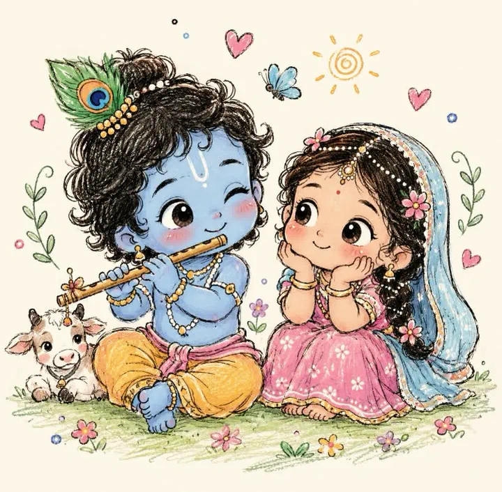 Divine couple Radha Krishna dp