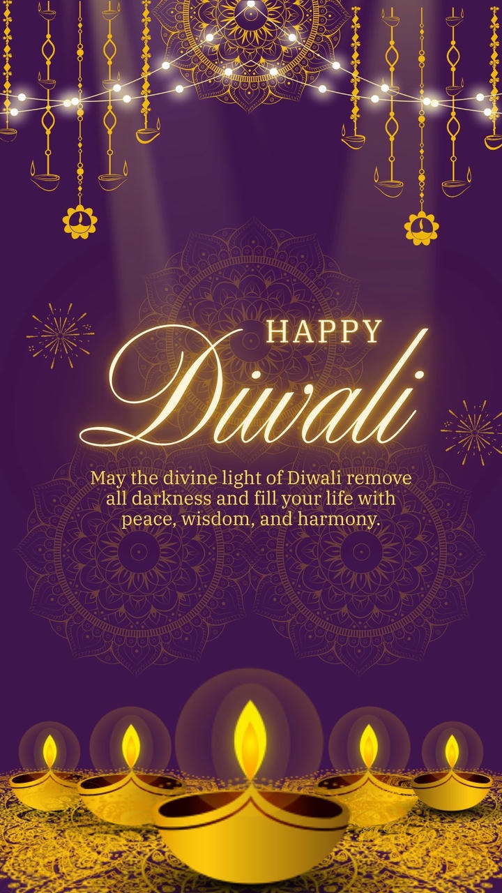 Diwali Wish Image with Diya