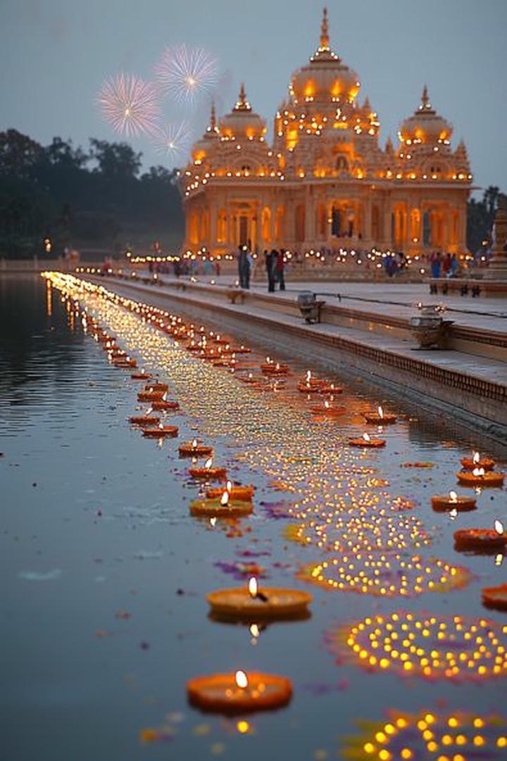Diwali Wish Image with Lakshmi