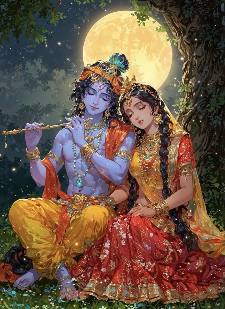 Festival Radha Krishna romantic wallpaper