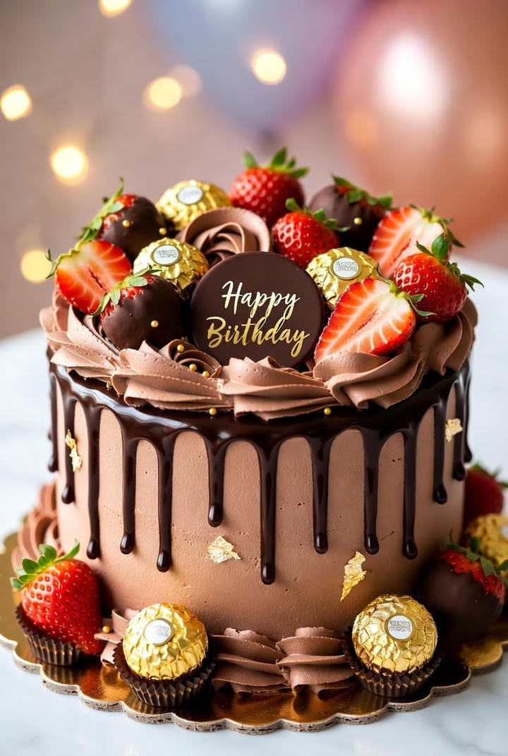 Festive Happy Birthday Wish Image