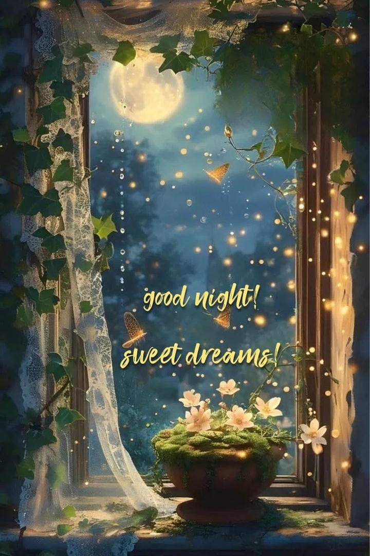 Good Night Sweet Dreams Wish Image