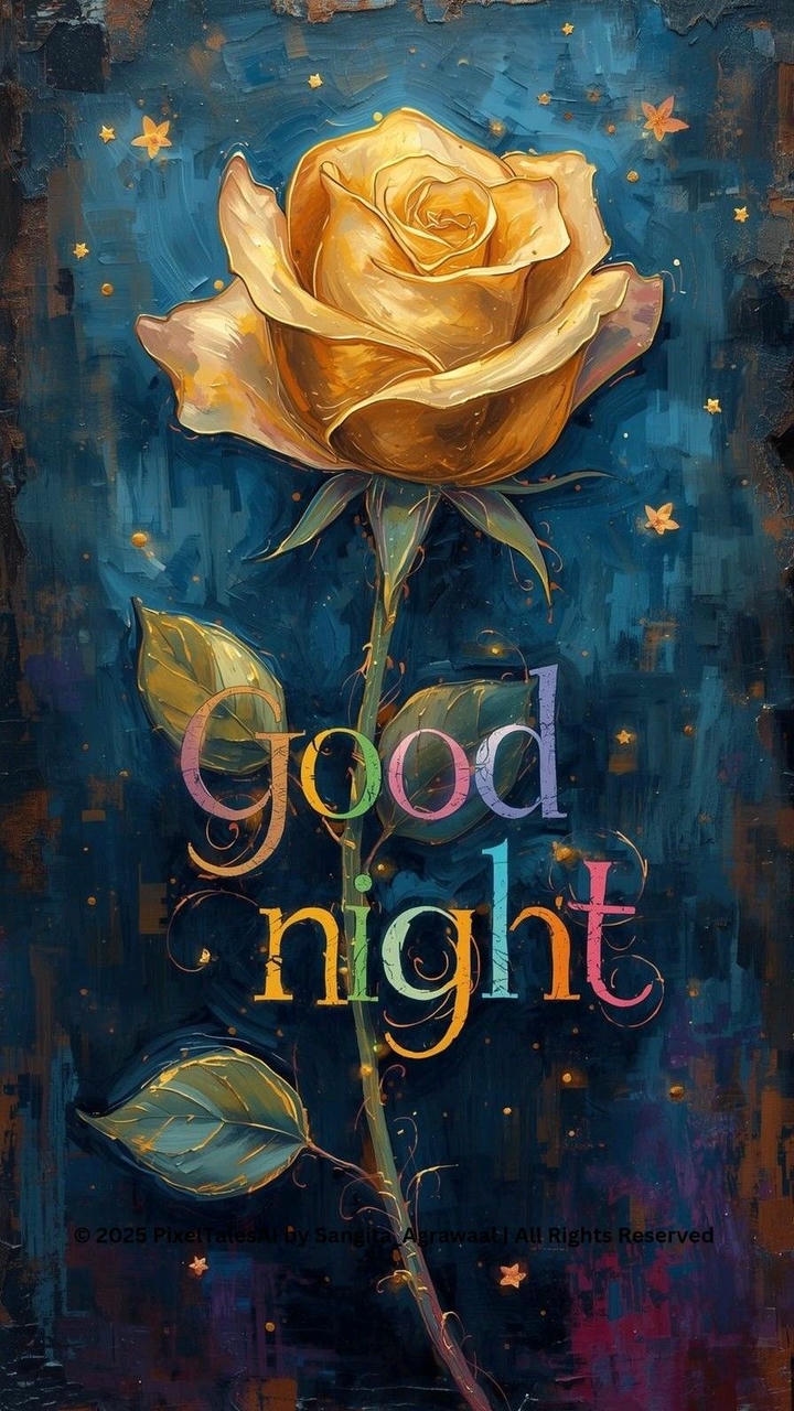 Good Night Wish Image Floral
