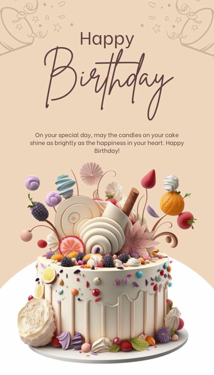 Happy Birthday Wish Image Cake