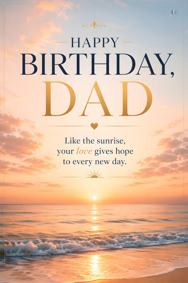 Happy Birthday Wish Image for Dad
