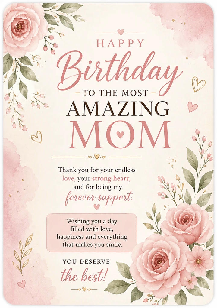 Happy Birthday Wish Image for Mom