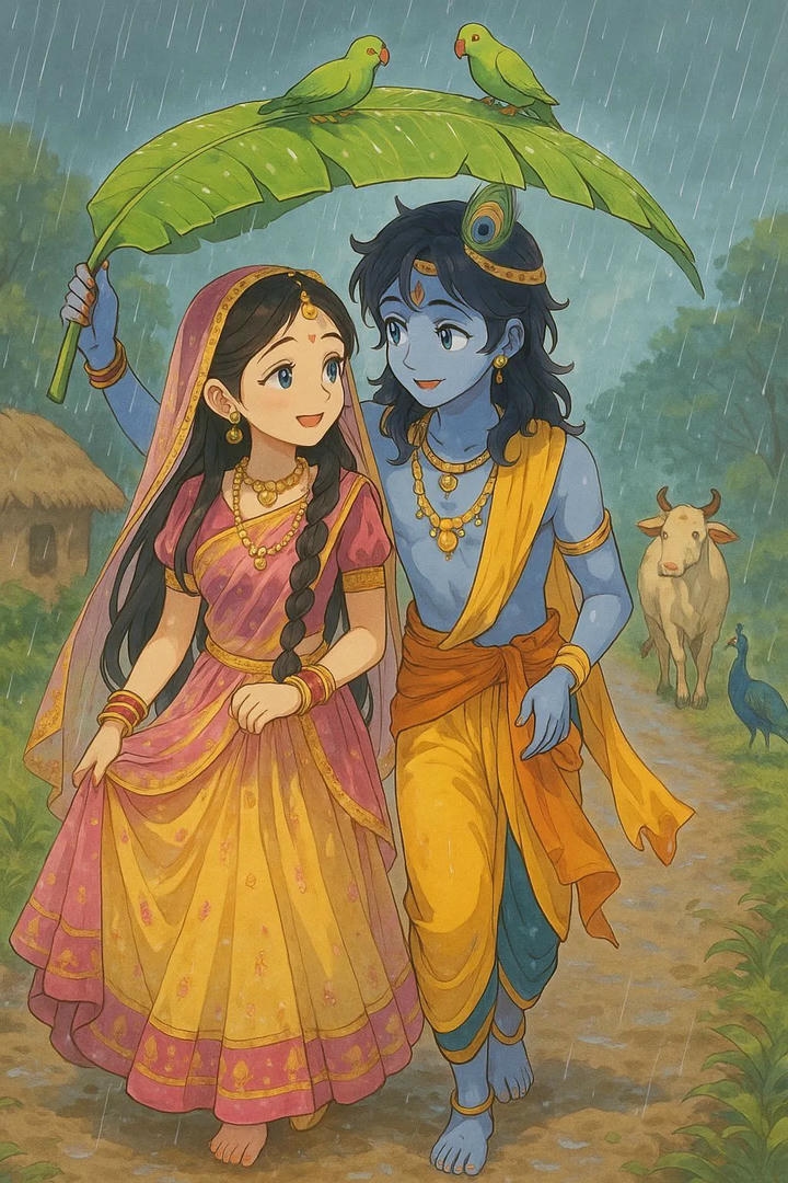 Heart touching Radha Krishna dp pic