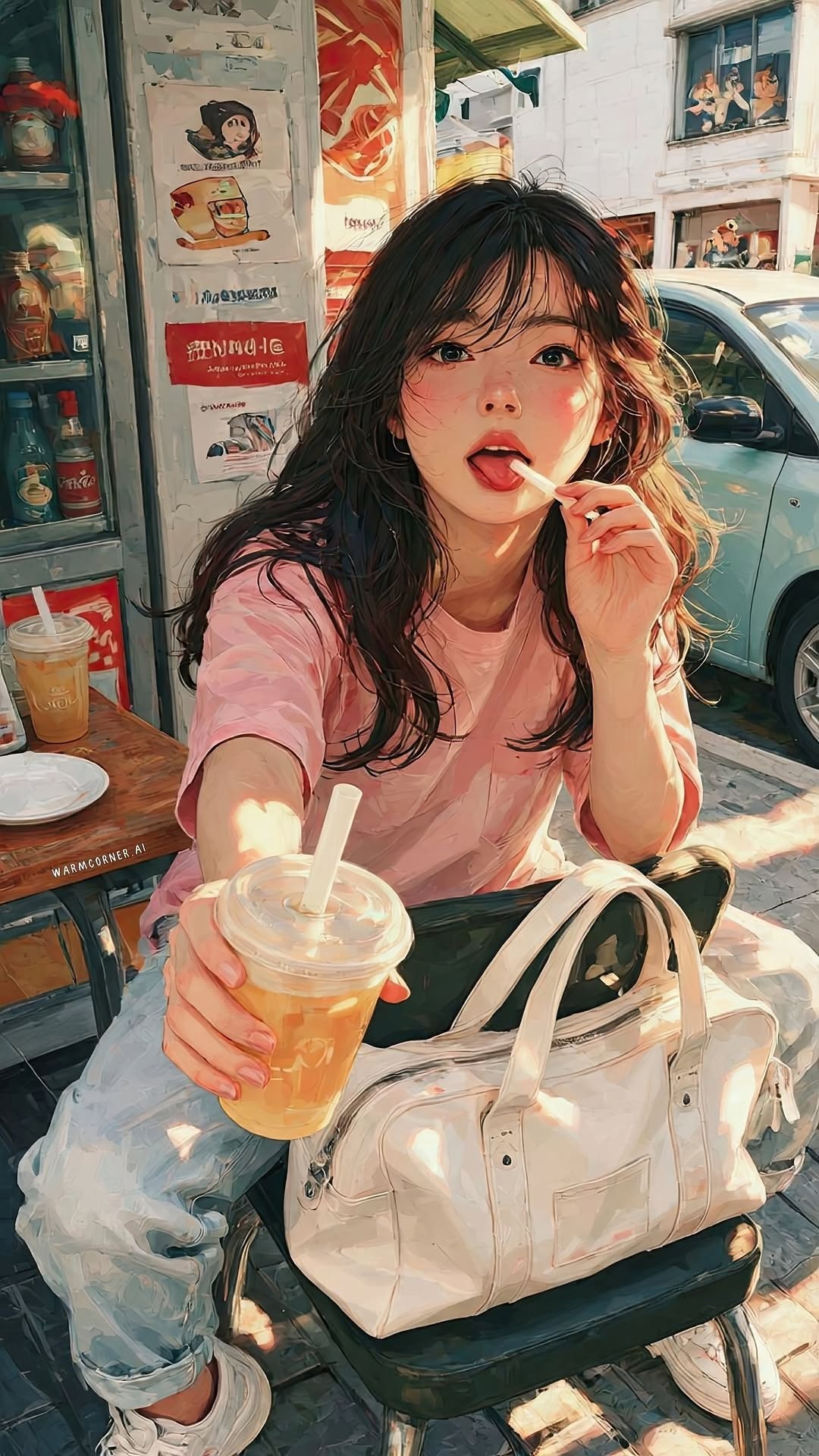 Hidden Face Cute Anime Girl DP for Instagram