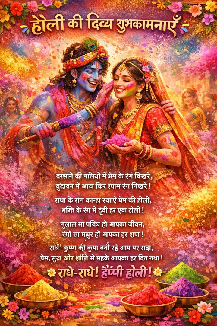 Holi Celebration Wish Image