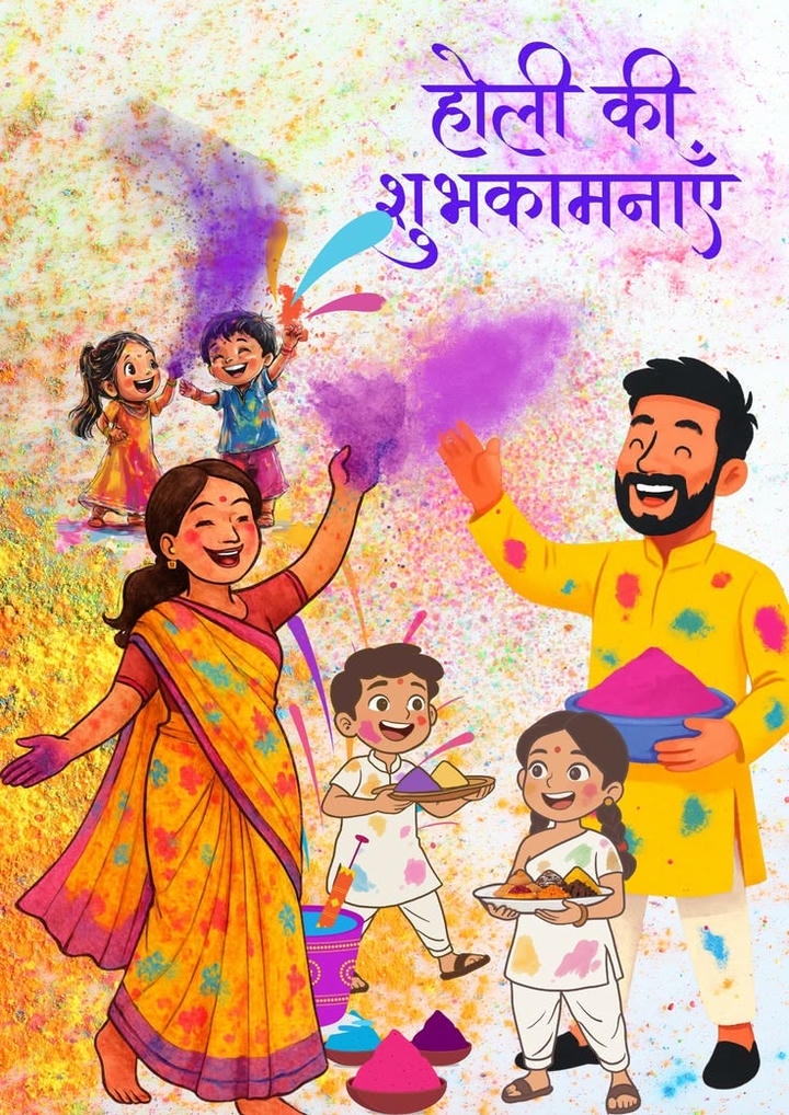 Holi Wish Card Image