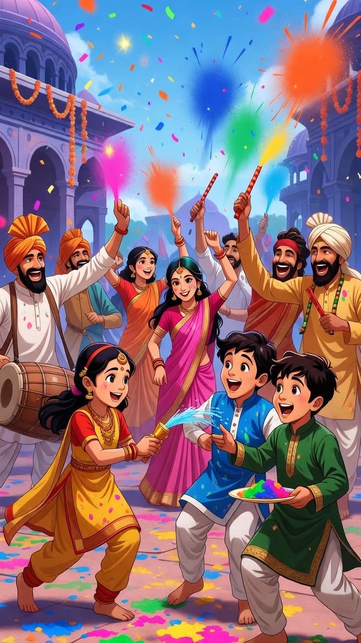 Holi Wish Image for Family