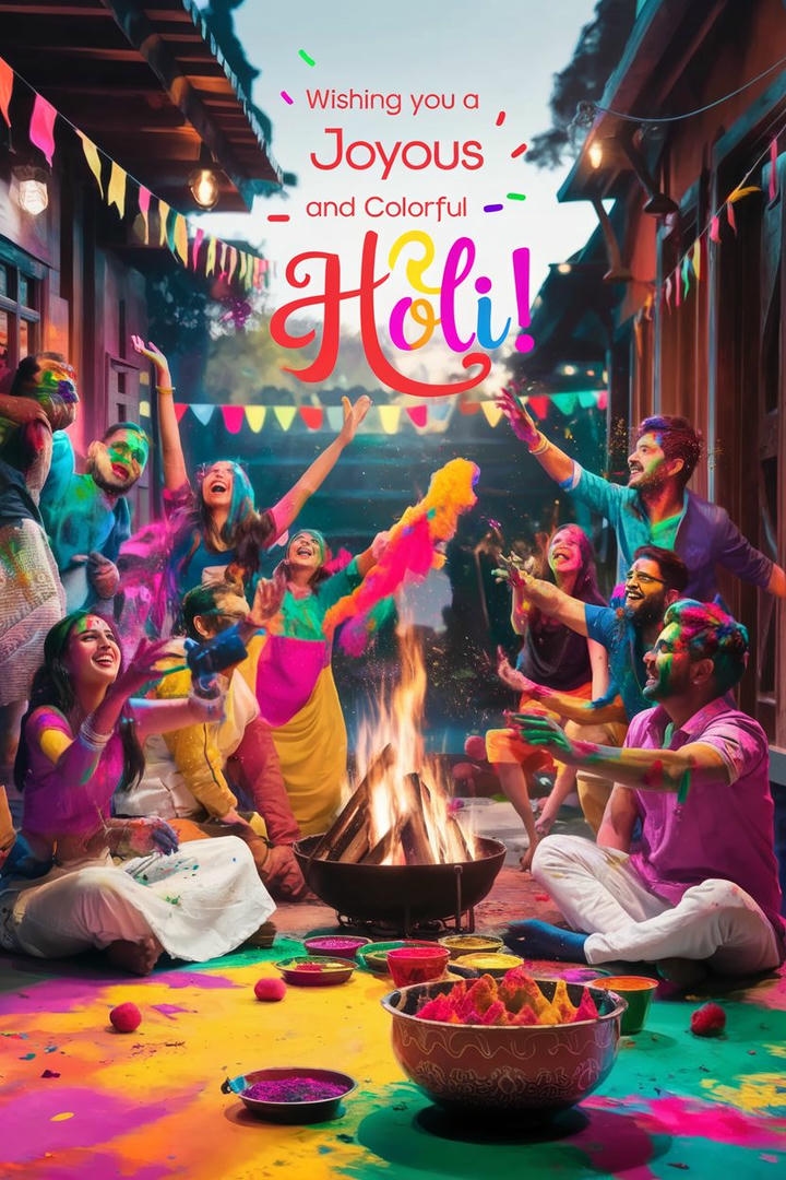 Holi Wish Wallpaper Image