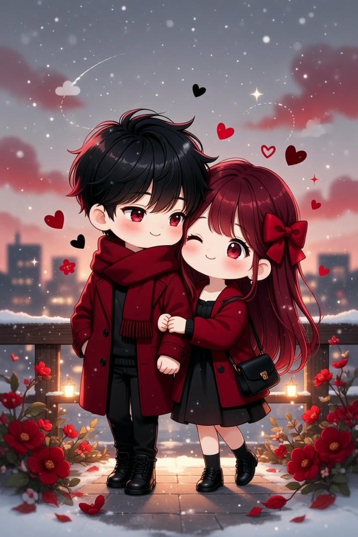 Kawaii Chibi Cute Couple Cartoon DP