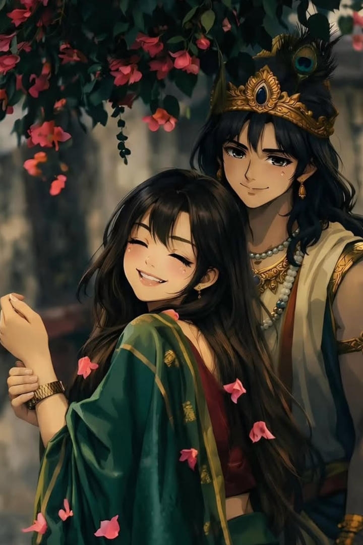 Krishna Radha eternal love dp pic