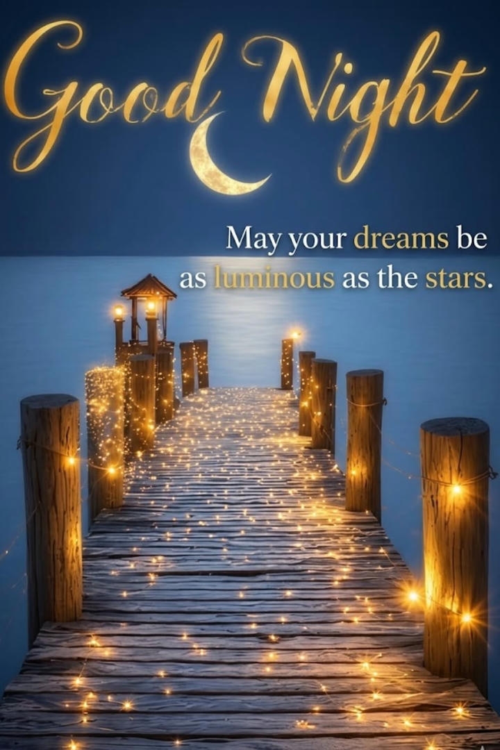 Peaceful Good Night Wish Image