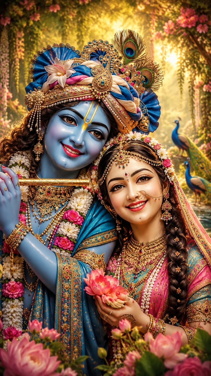 Radha Krishna Holi DP