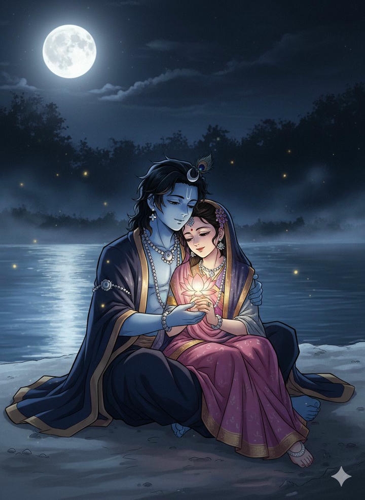 Radha Krishna hugging dp pic hd