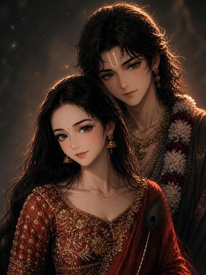 Radha Krishna janmashtami romantic pic