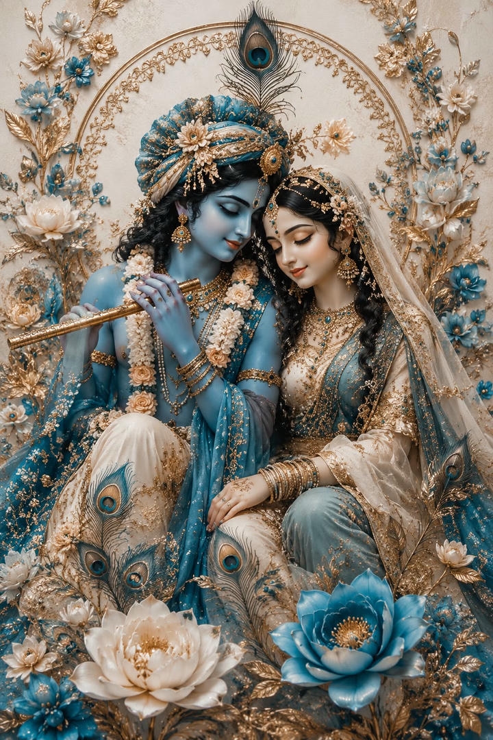 Radha Krishna romantic image
