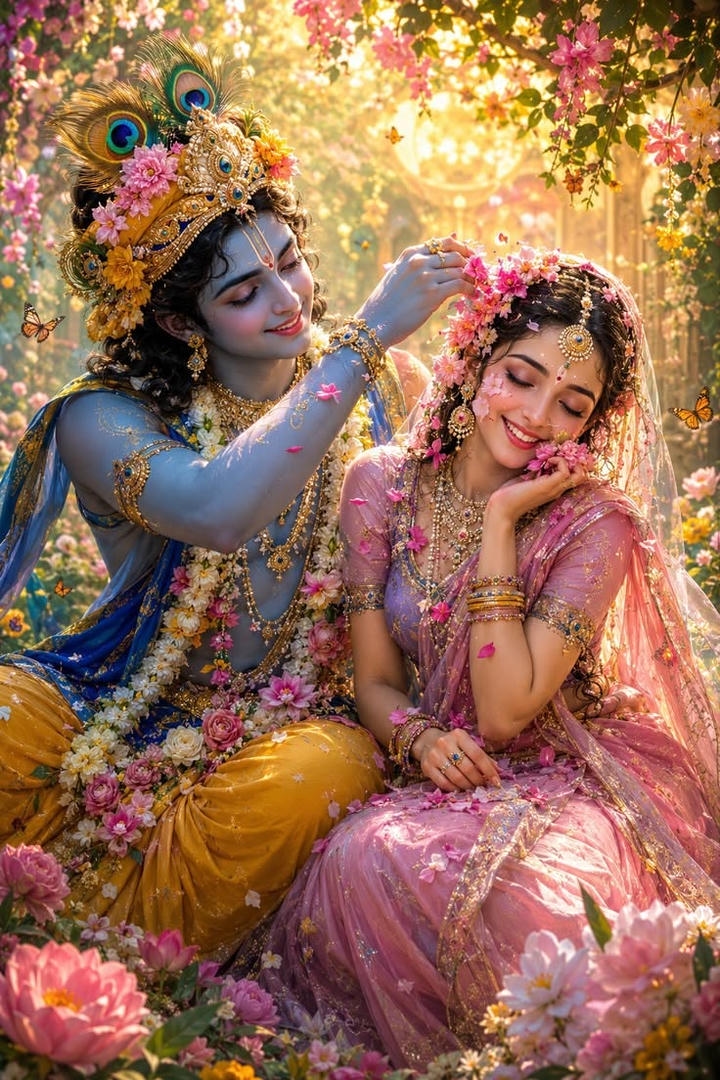 Radha Krishna spiritual love image