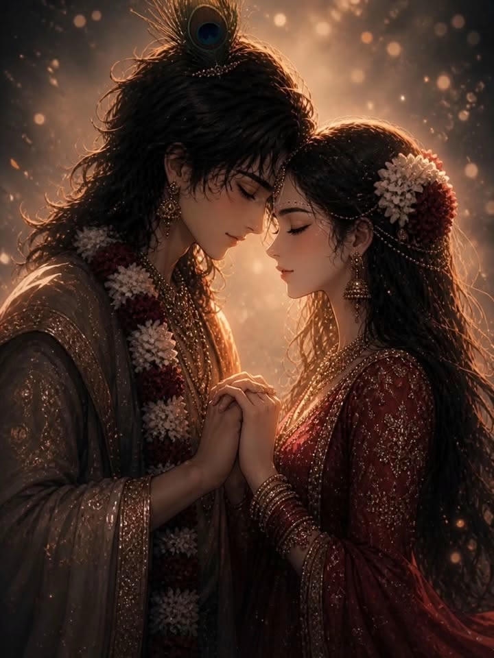 Radha Krishna vrindavan romantic wallpaper
