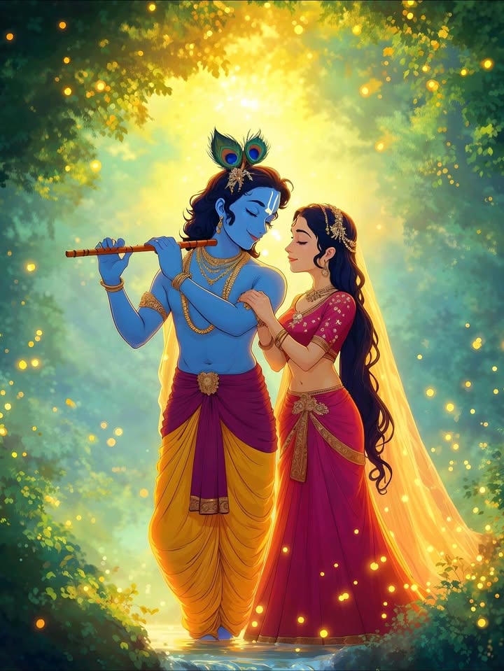 Romantic Love Radha Krishna Dp