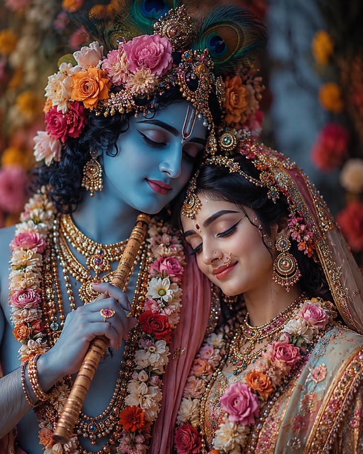 Romantic Radha Krishna image