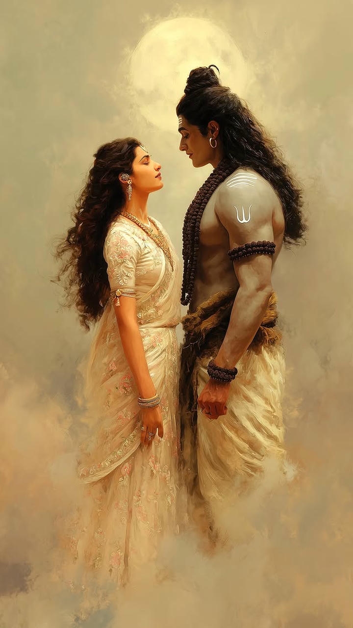 Shiva Parvati Cute Love Image
