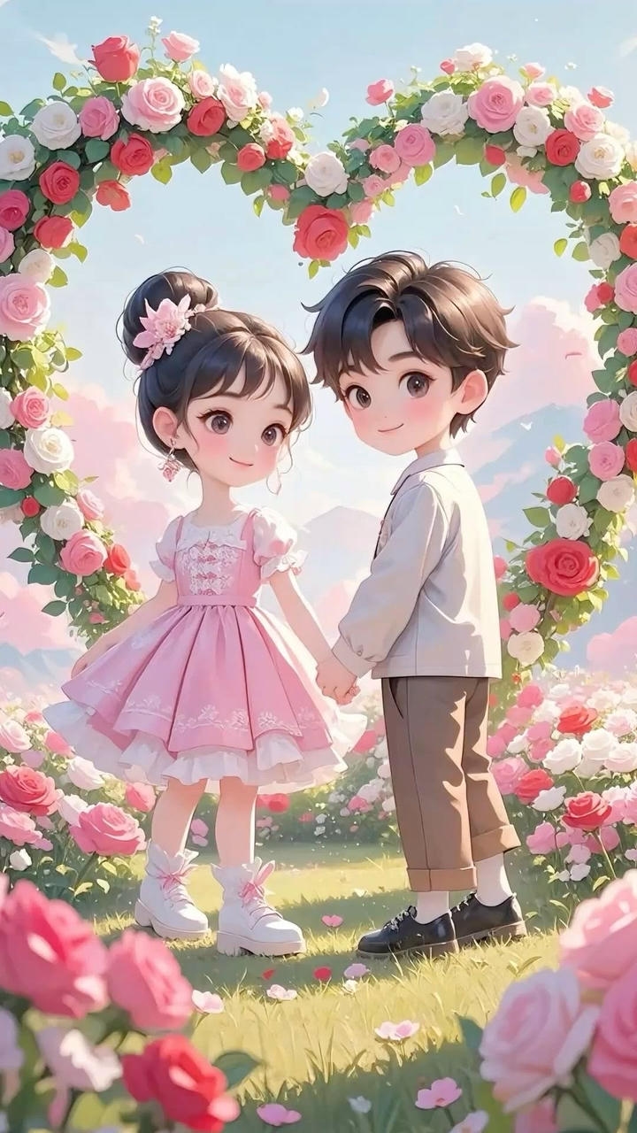 Traditional Dress Chibi Cute Couple Cartoon DP