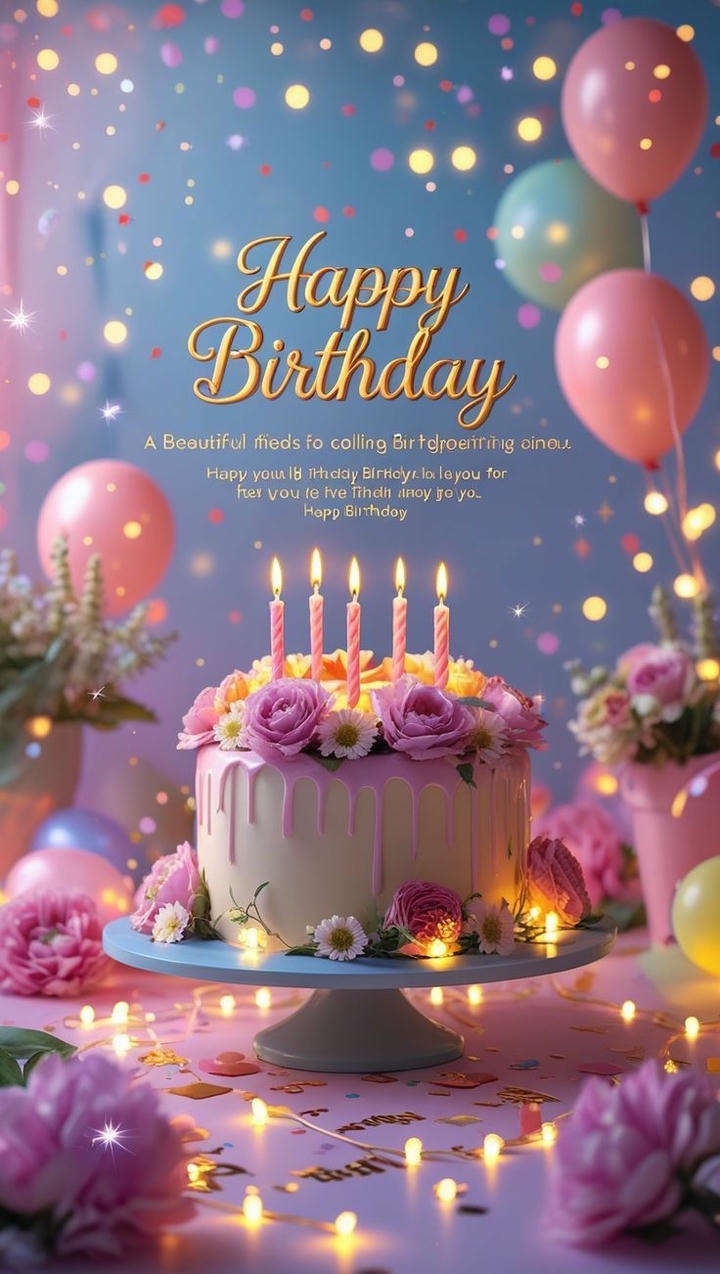 Wish You Happy Birthday Image with Cake