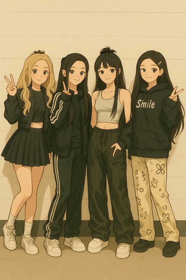 4 Friends Group DP Girl Cute Besties
