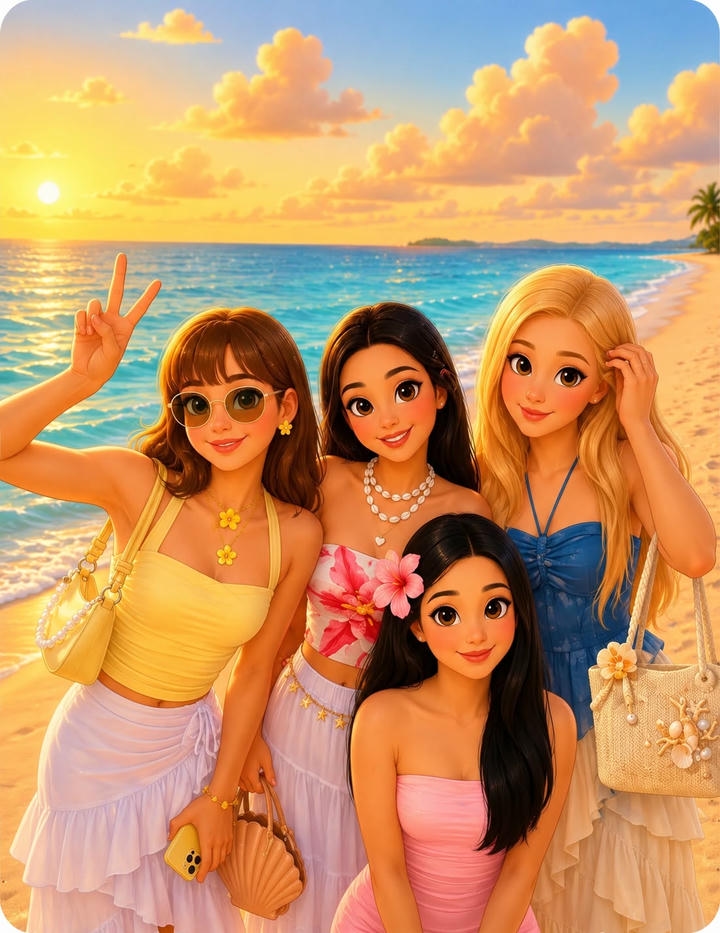 4 Friends Group DP Girl Cute Friendship