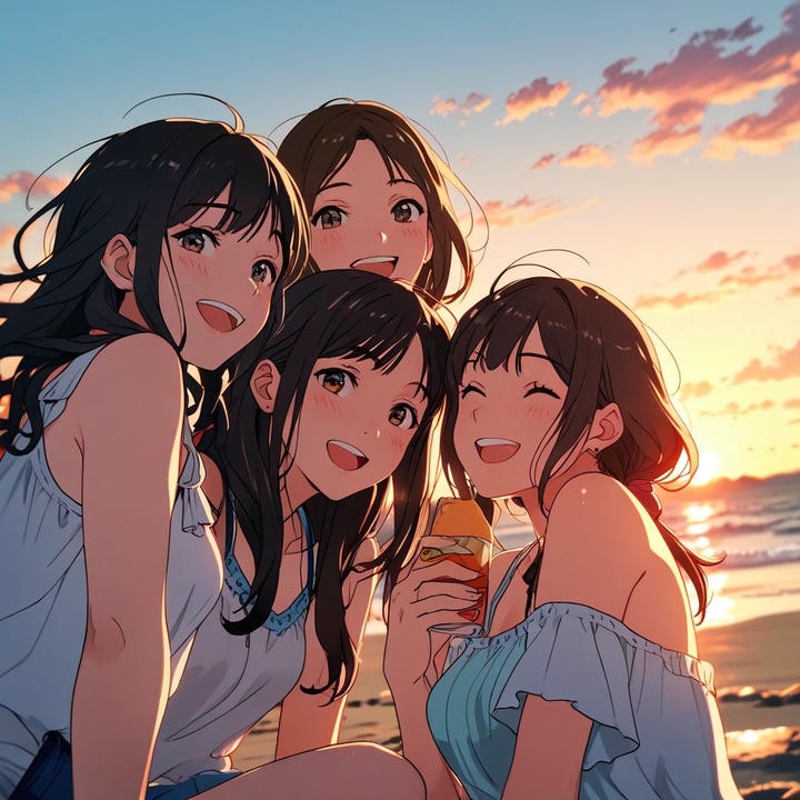 4 Friends Group DP Girl Cute Korean Style